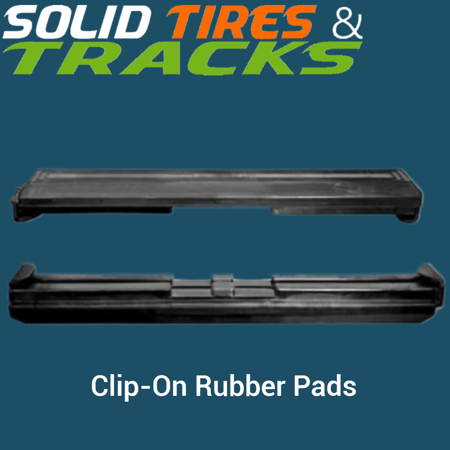 500mm Clip-On Rubber Pad 190mm Pitch - Heavy Duty